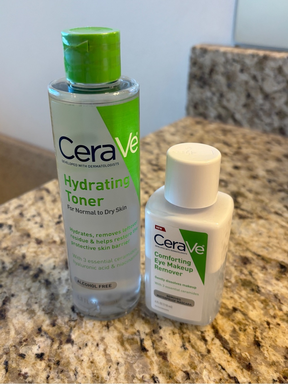 NWT CeraVe Skincare Bundle Hydrating Toner & Comforting Eye Makeup Remover